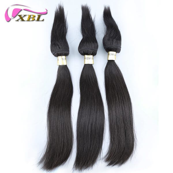 XBLhair Miss Flawless XBL Raw Hair Straight Hair Braid in Bundle Unprocessed Hair