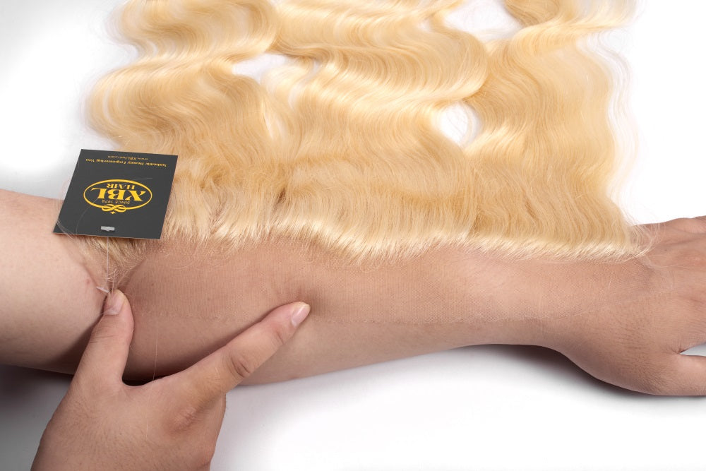 XBL Hair Miss Lovely #613 Blonde 13x4 HD Lace Frontal Body Wave Ear To Ear