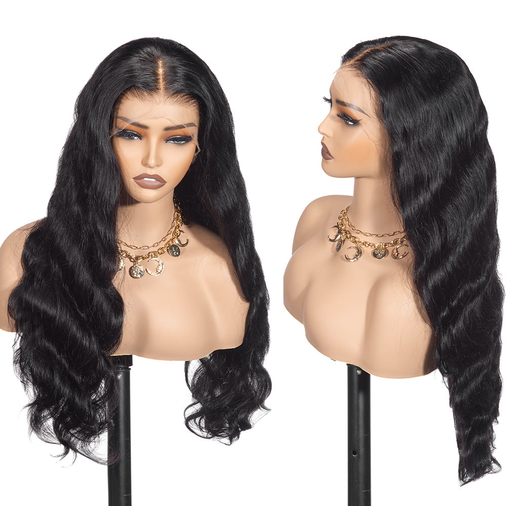 XBL Hair Body Wave Lace Bleached Small Knots 13x4/13x6 HD Full Frontal Wig Pre-plucked 100% Human Hair Wig