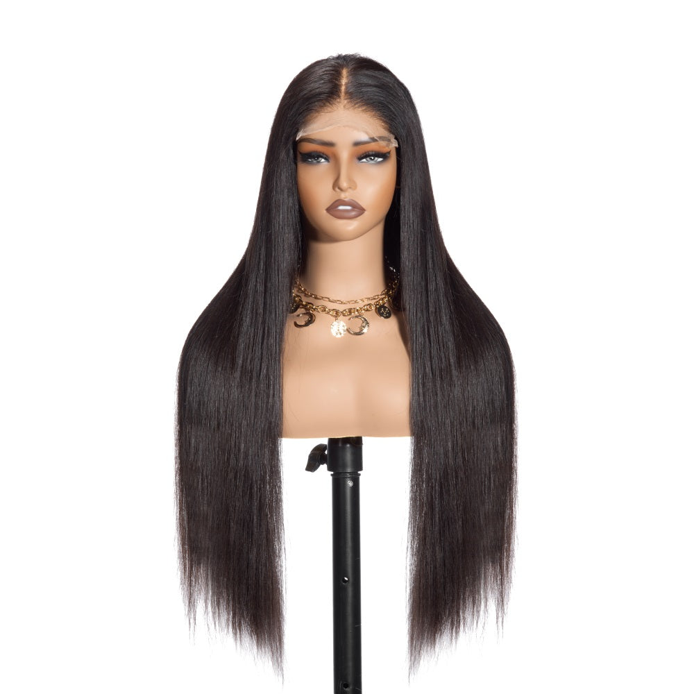 XBL Hair Bleached Small Knots Straight 13x4/13x6 HD Lace Frontal Wig with Baby Hair Pre-plucked Hairline
