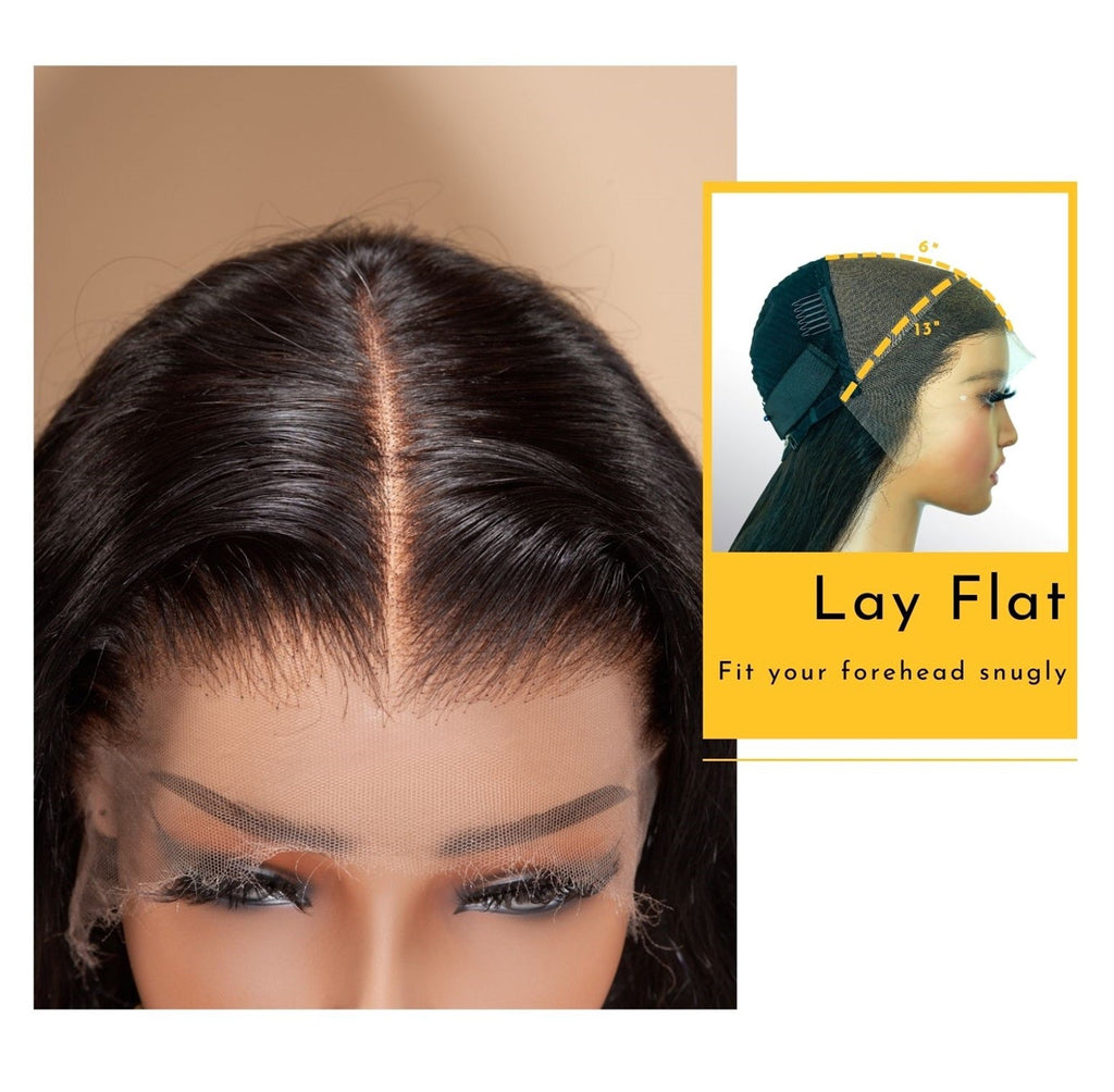 XBL Hair Bleached Small Knots Straight 13x4/13x6 HD Lace Frontal Wig with Baby Hair Pre-plucked Hairline