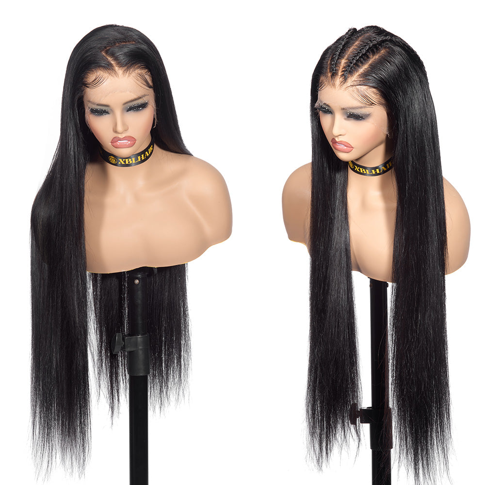 XBLHair 3D Fitted Wig Straight Wave 13x6 HD Lace Frontal Small Cap Fit Your Forehead Snugly Wig with Baby Hair