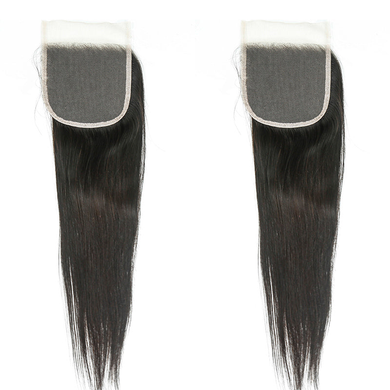 XBL Hair 5x5 Transparent Lace Closure Straight Small Knots 100% Human Hair