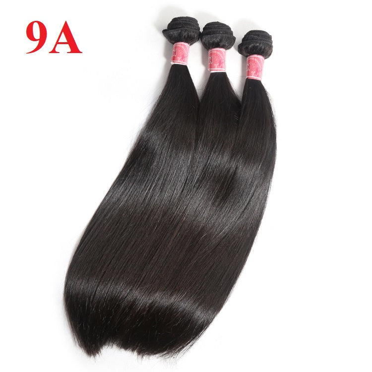 XBL Hair 9A/10A/12A Straight 3 Bundles with 13x6 Frontal with Preplucked Hairline
