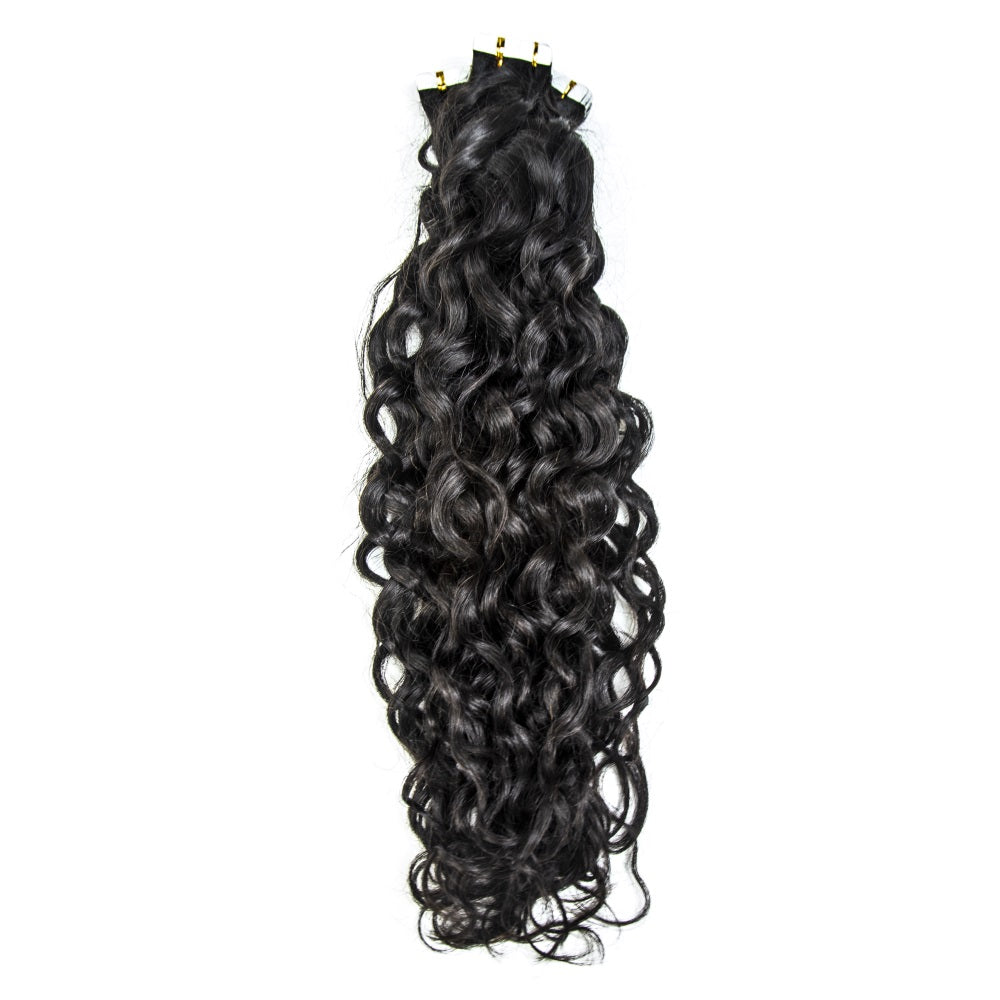 XBL Hair Unprocessed Raw Virgin Tape ins Indian Water Wave Tape In Hair Extensions 100% Human Hair