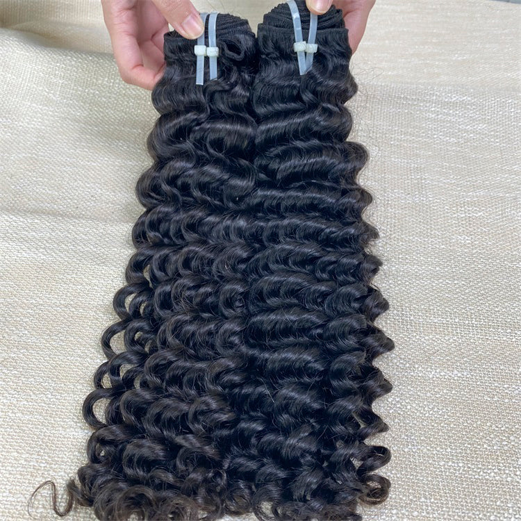 XBLhair Miss Flawless Raw Hair Deep Wave Hair Raw Human Hair Bundles One Donor Hair 3 Bundles