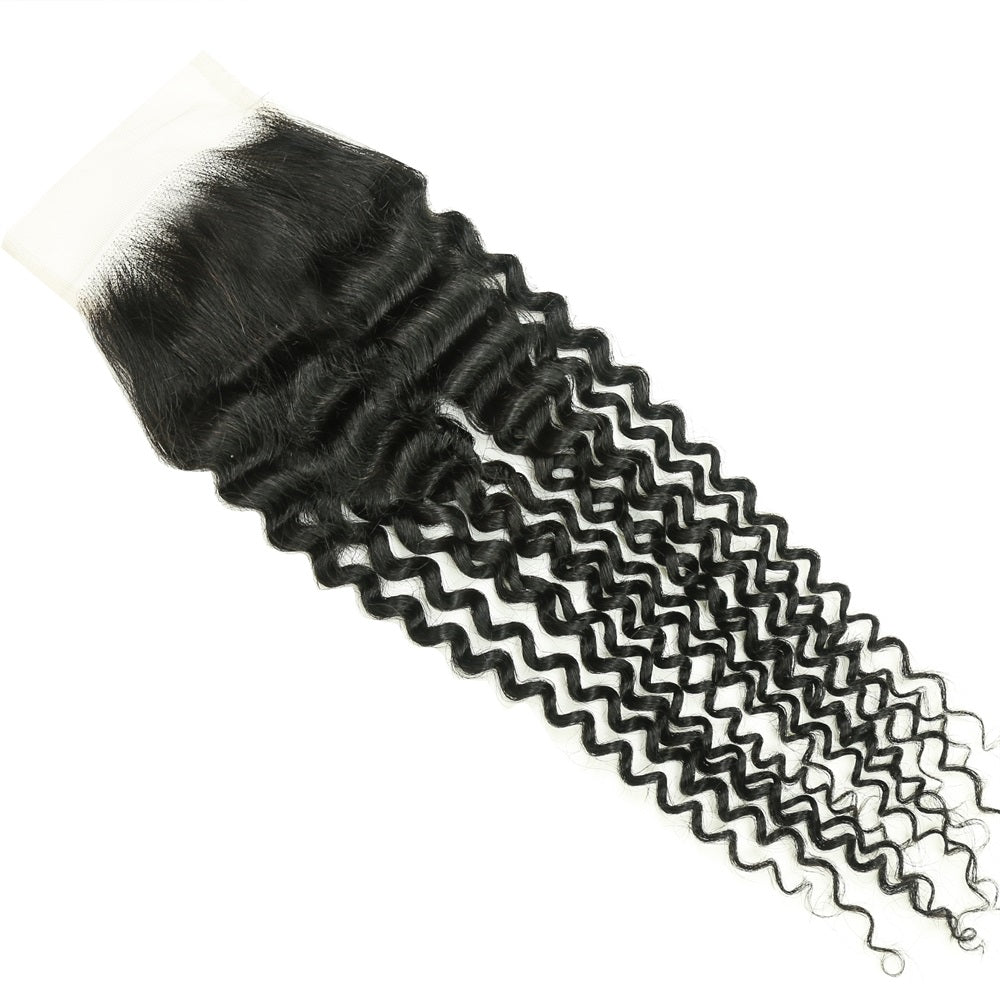 XBL Hair 4x4 Transparent Lace Closure Curly Deep Curly