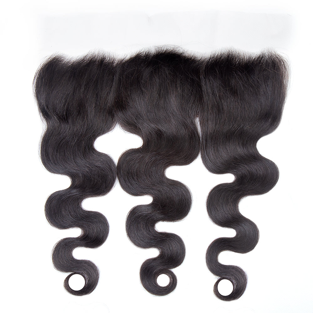 XBL Hair 13x4 Transparent Lace Frontal Body Wave Small Knots Pre-plucked Hairline