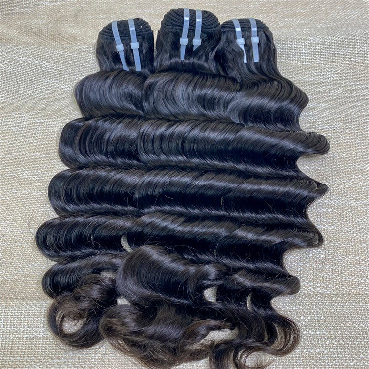 XBLhair Miss Flawless Raw Hair Loose Deep Hair 3Pcs Human Hair Extensions From One Donor