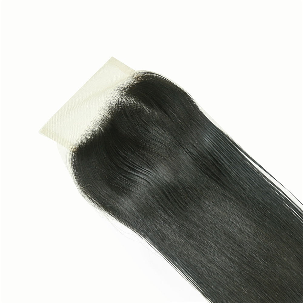 XBL Hair 4x4 Transparent Lace Closure Straight Small Knots 100% Human Hair