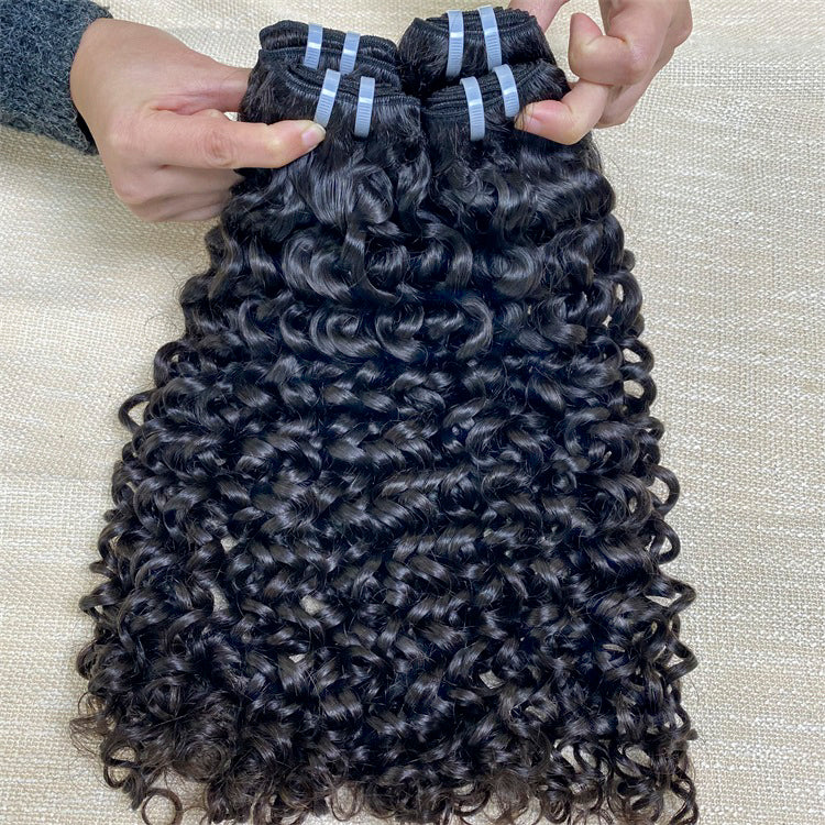 XBLhair Miss Flawless Raw Hair Jerry Curl 3Pcs Human Hair Extensions Raw Human Hair Weave From Single Donor