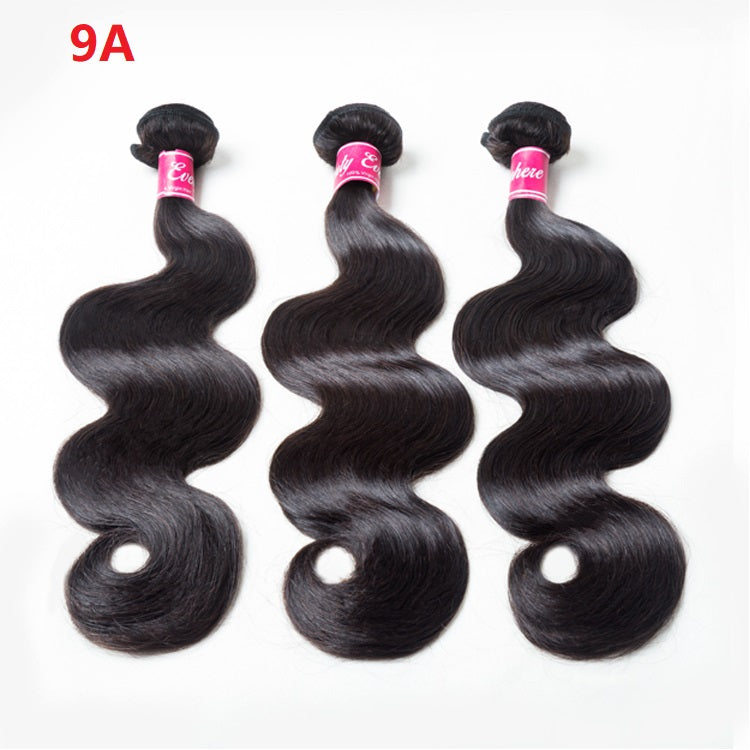 XBL Hair 9A/10A/12A Body Wave 3 Bundles with 13x6 Frontal with Preplucked Hairline