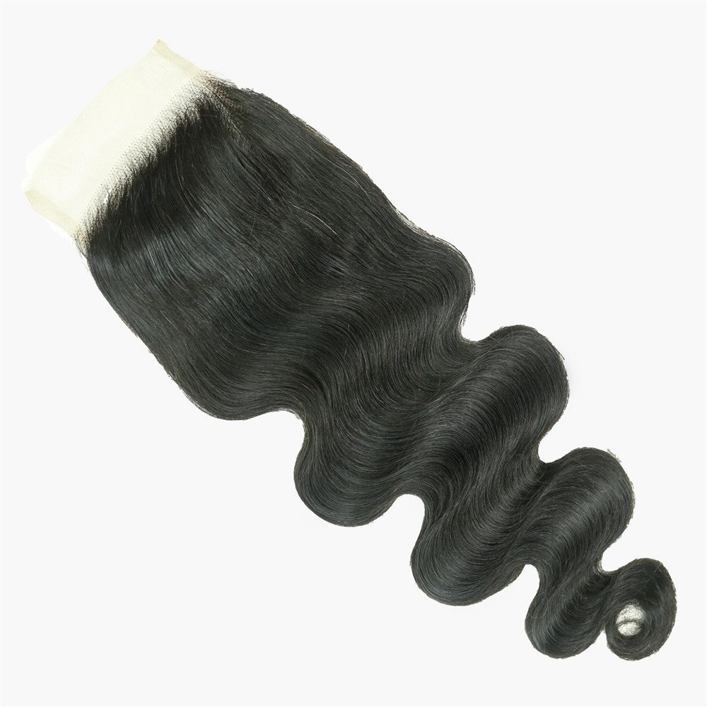 XBL Hair 4x4 Transparent Lace Closure Body Wave Small Knots Free Part