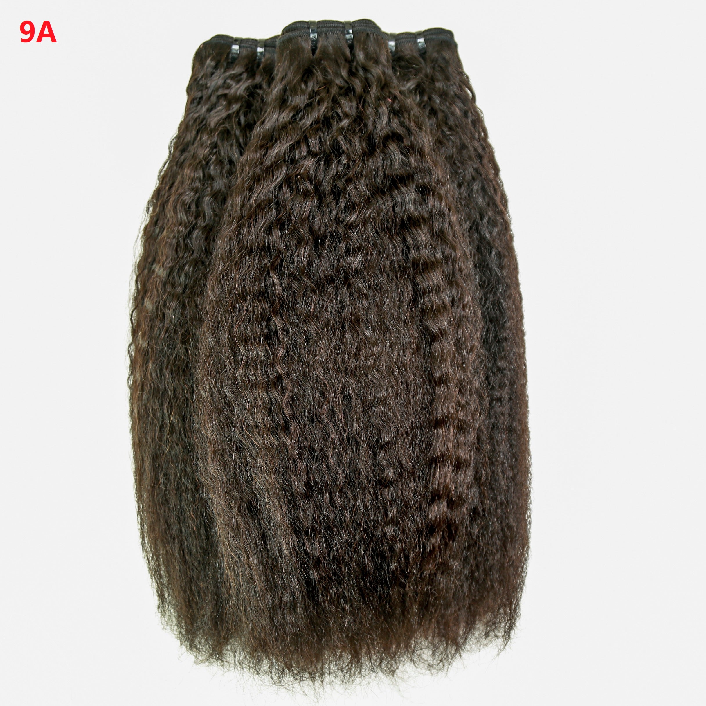XBL Hair 9A/10A12A Kinky Straight Human Hair Bundles with 5x5 Closure