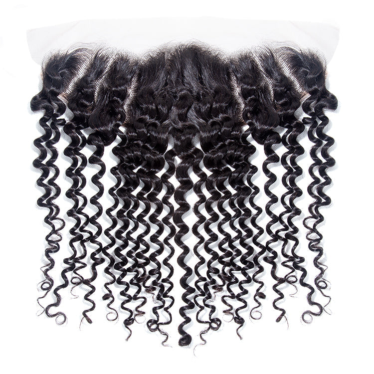 XBL Hair 13x4 Transparent Lace Frontal Deep Wave Small Knots Pre-plucked Hairline