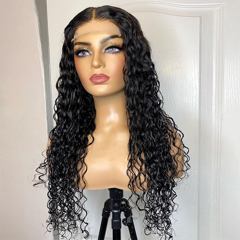 XBLhair Water Wave Glueless Ready to Go Wig 5x5 HD Cloure Wig With Small Knots and Preplucked Hairline