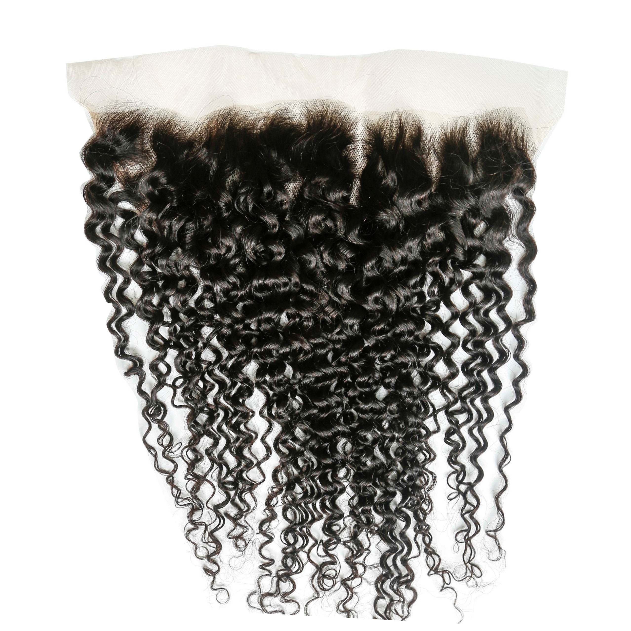 XBL Hair 13x6 Transparent Lace Frontal Curly Small Knots Pre-plucked Hairline