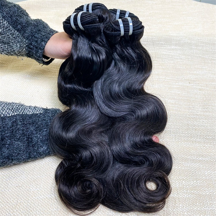 XBLhair Miss Flawless Raw Hair Hair 3 Bundles Body Wave 100% One Donor Human Virgin Hair Weave