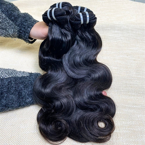 XBLhair Miss Flawless Raw Hair Hair 3 Bundles Body Wave 100% One Donor Human Virgin Hair Weave