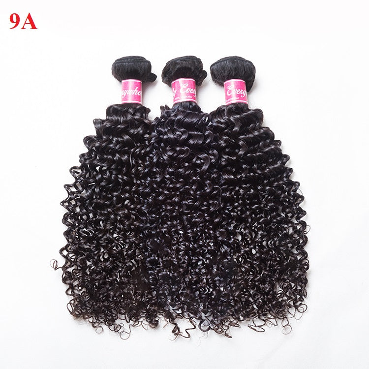 XBL Hair Miss Flawless / Lovely / Pretty Curly Hair 100% Human Hair 3 Bundles With 4x4/5x5/6x6 Lace Closure