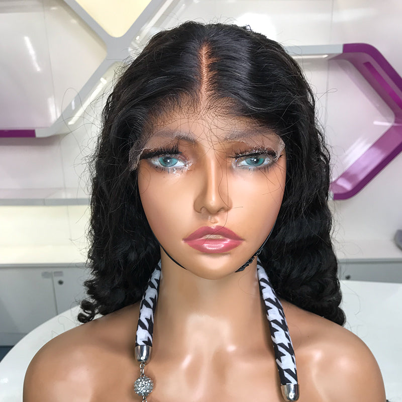 XBLhair Glueless 5x5 HD Closure Wig Pineapple Wave 200% Density with Bleached Knots