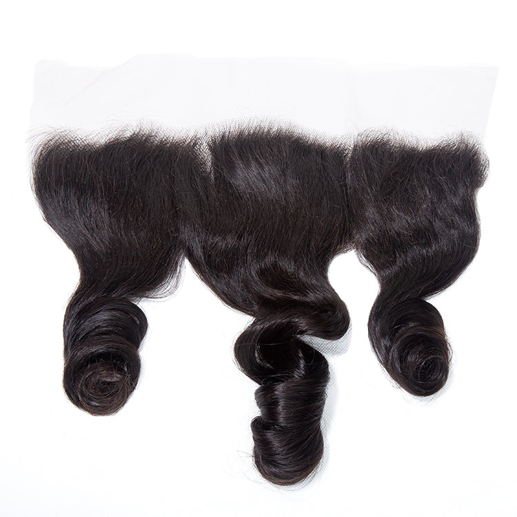 XBL Hair 13x4 Transparent Lace Frontal Loose Wave Small Knots Pre-plucked Hairline