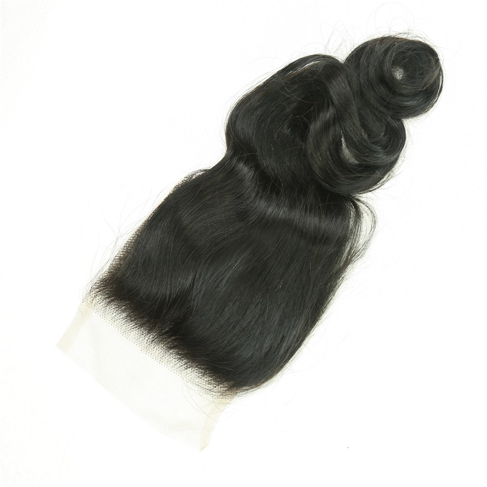 XBL Hair 4x4 Transparent Lace Closure Loose Wave 100% Human Hair Free Part