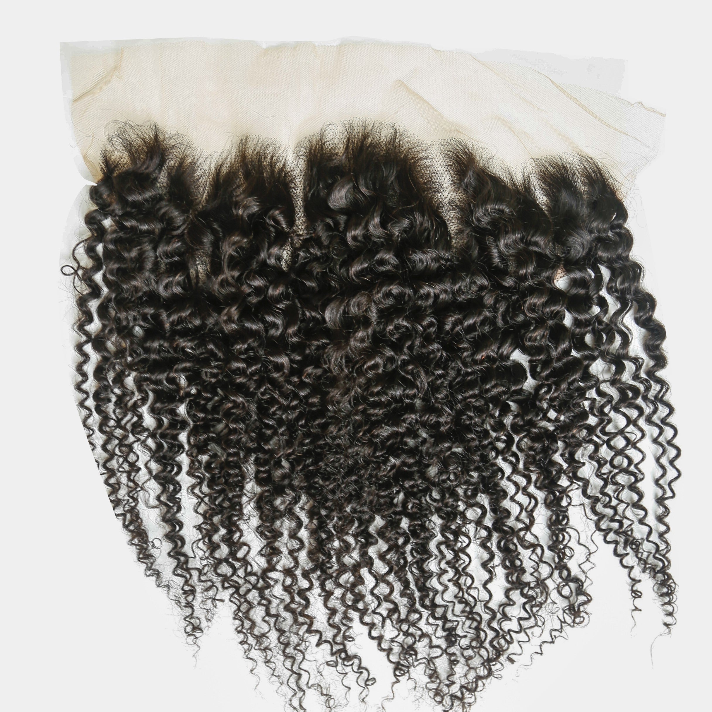 XBL Hair 13x6 Transparent Lace Frontal Kinky Curly Small Knots Pre-plucked Hairline