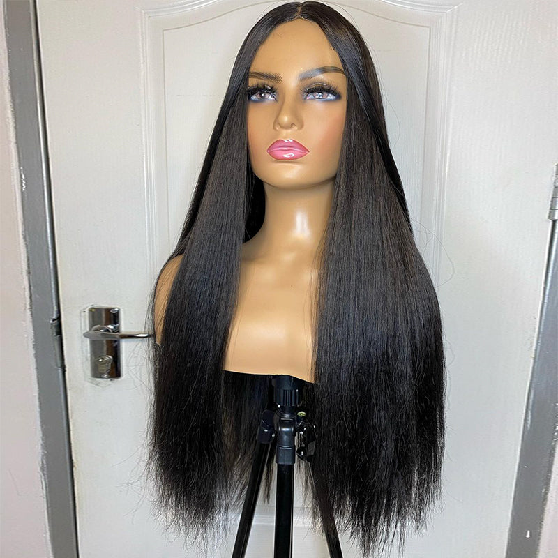 XBLhair Straight Glueless Ready to Go Wig 5x5 HD Cloure Wig With Small Knots and Preplucked Hairline