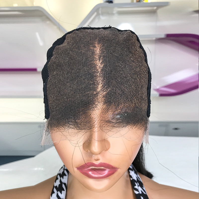 XBLhair 200% Density Glueless 5x5 HD Closure Wig Straight with Bleached Knots