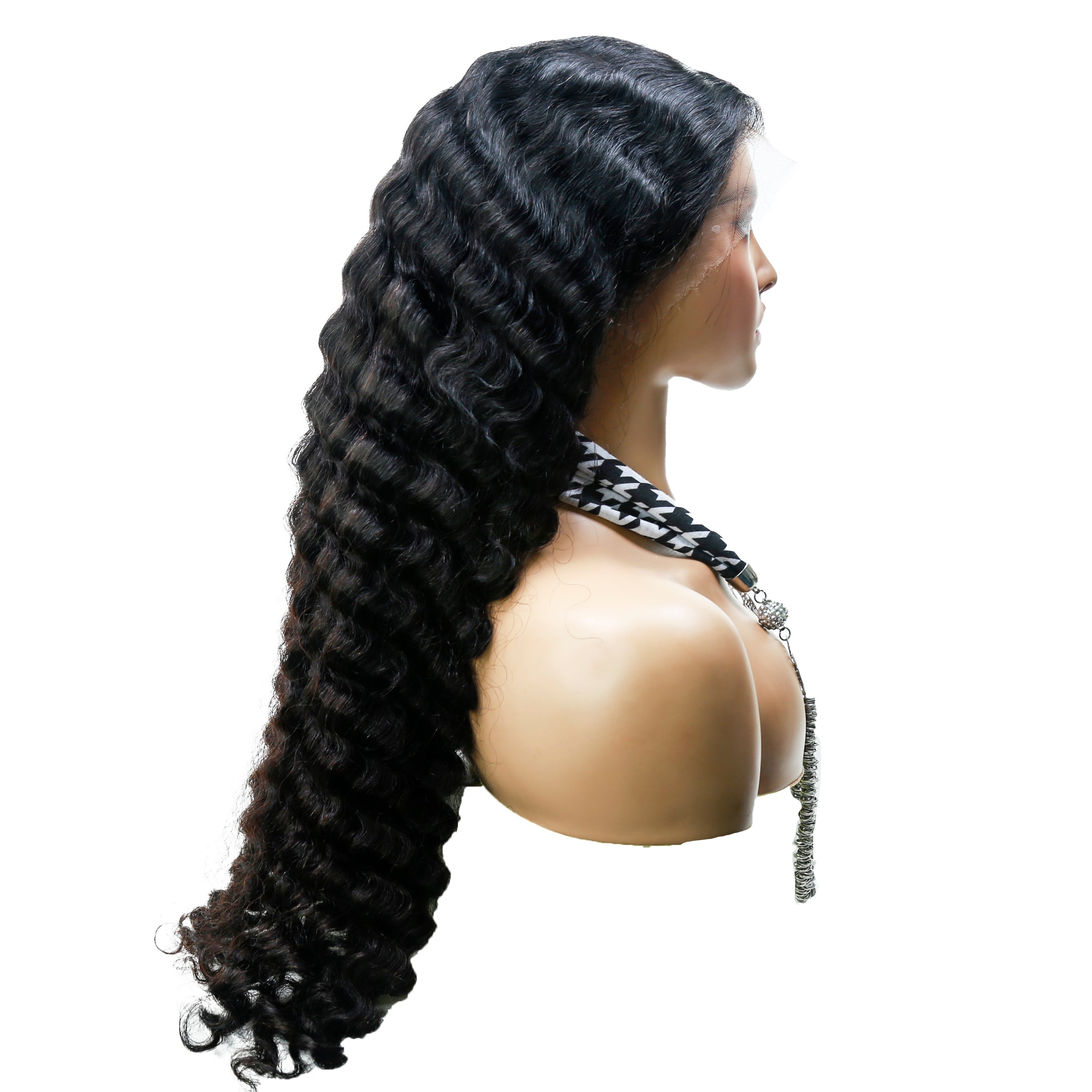 XBL hair Wholesale Glueless Wig Pineapple Wave 13x4 HD Lace Frontal Wig Bleached Knots Pre-plucked Human hair Single Knot