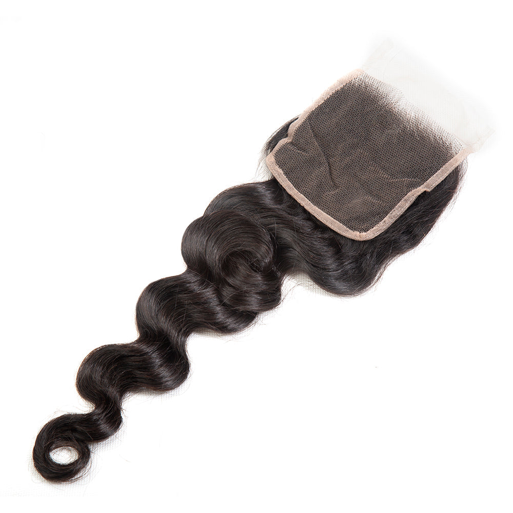 XBL Hair 4x4 Transparent Lace Closure Loose Deep Wave