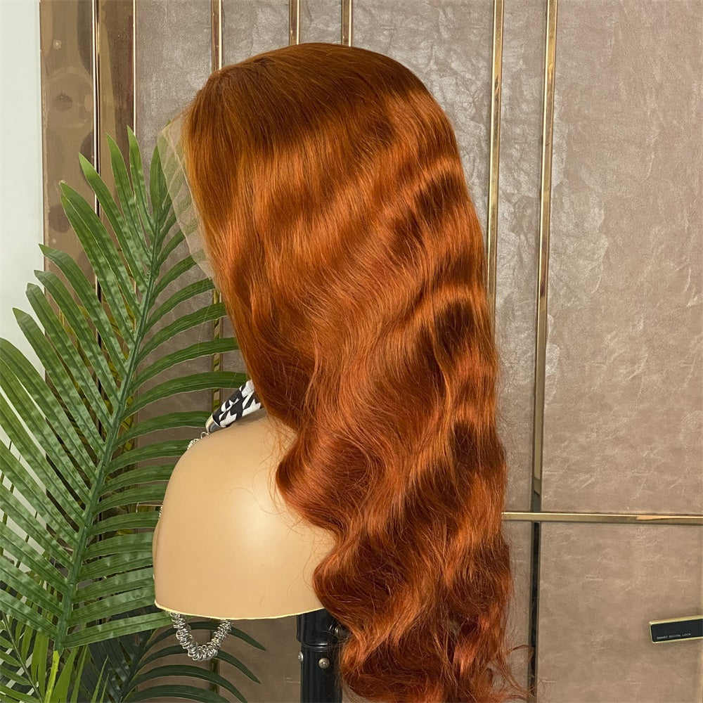 XBL Hair Ginger #350 Human Hair Wig 13x4 Lace Front Wig Body Wave Hair Wig
