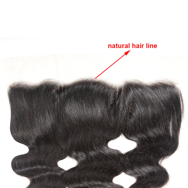 XBL Hair 13x4 Transparent Lace Frontal Body Wave Small Knots Pre-plucked Hairline