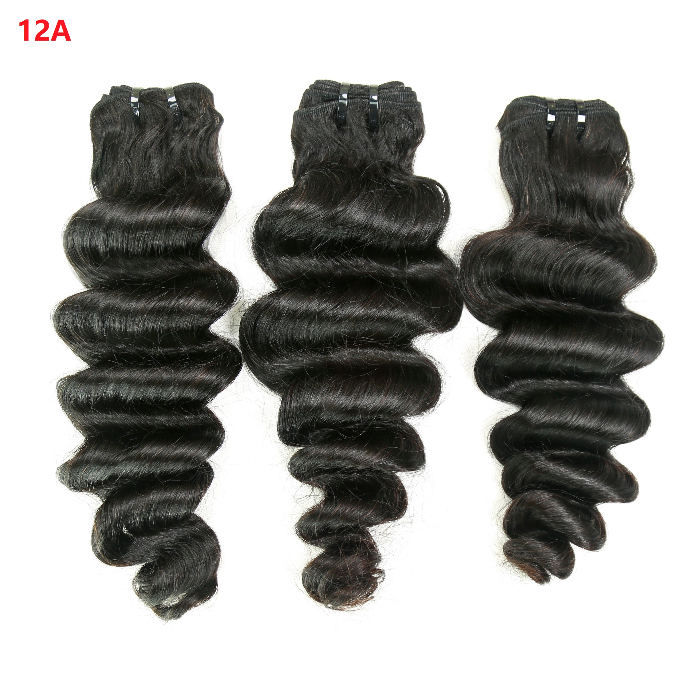 XBL Hair 9A/10A/12A Loose Deep Human Hair 3 Bundles with 13x4 Lace Frontal