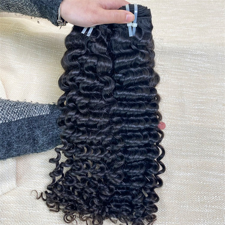 XBLhair Miss Flawless Raw Hair Deep Wave Hair Raw Human Hair Bundles One Donor Hair 3 Bundles