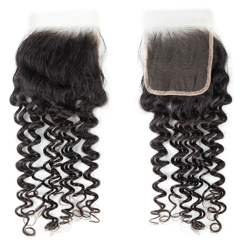XBL Hair 4x4 HD Lace Closure Deep Wave Wave Natural Black