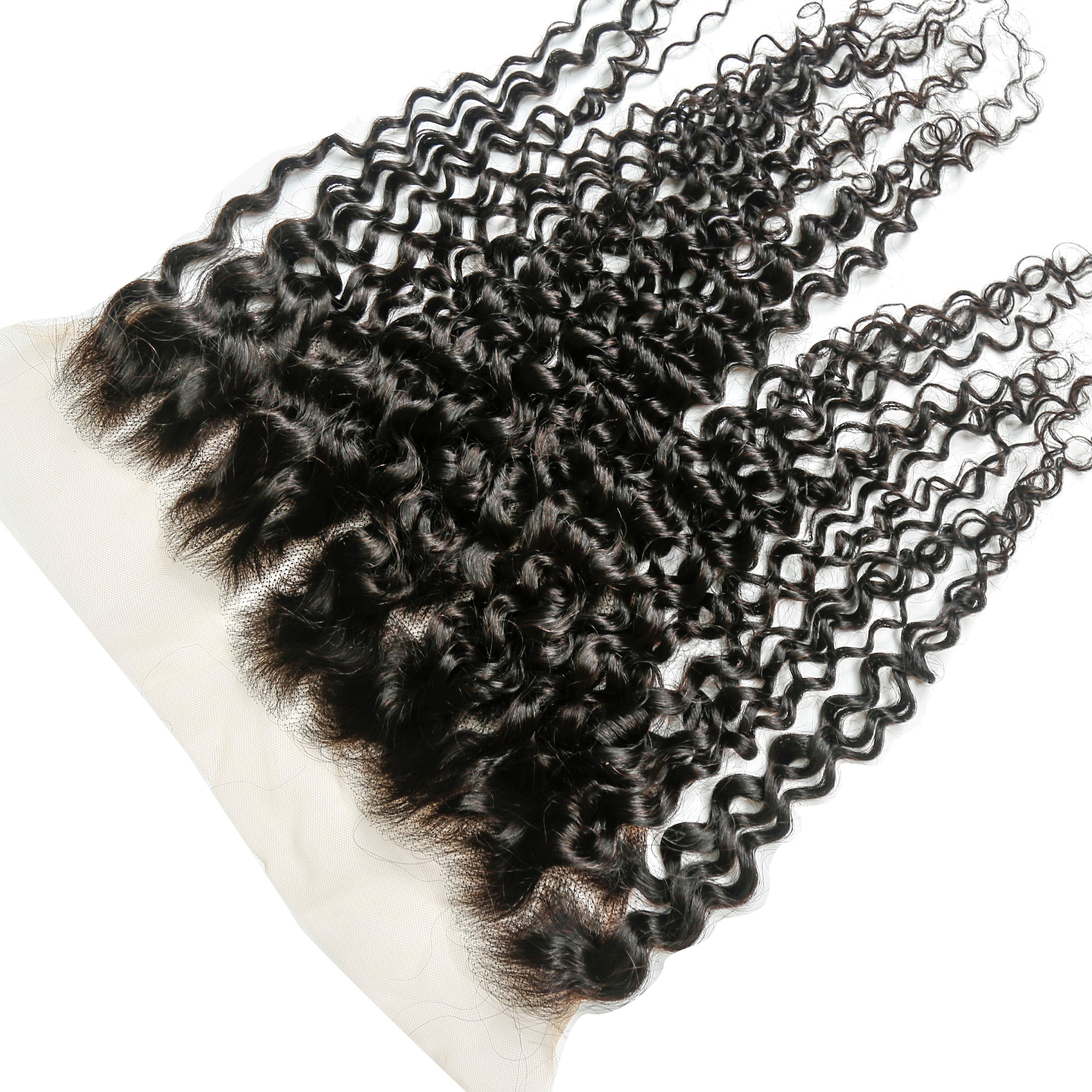XBL Hair 13x6 Transparent Lace Frontal Curly Small Knots Pre-plucked Hairline
