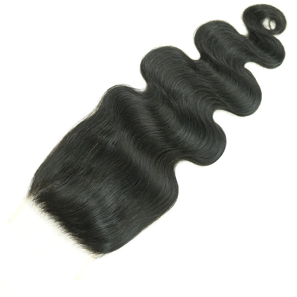 XBL Hair 4x4 Transparent Lace Closure Body Wave Small Knots Free Part