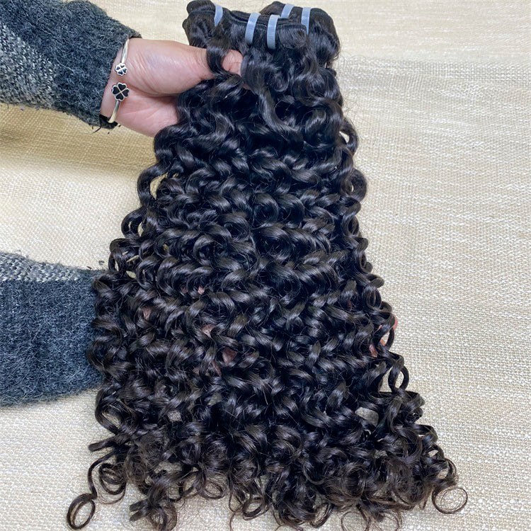 XBLhair Miss Flawless Raw Hair Jerry Curl 3Pcs Human Hair Extensions Raw Human Hair Weave From Single Donor