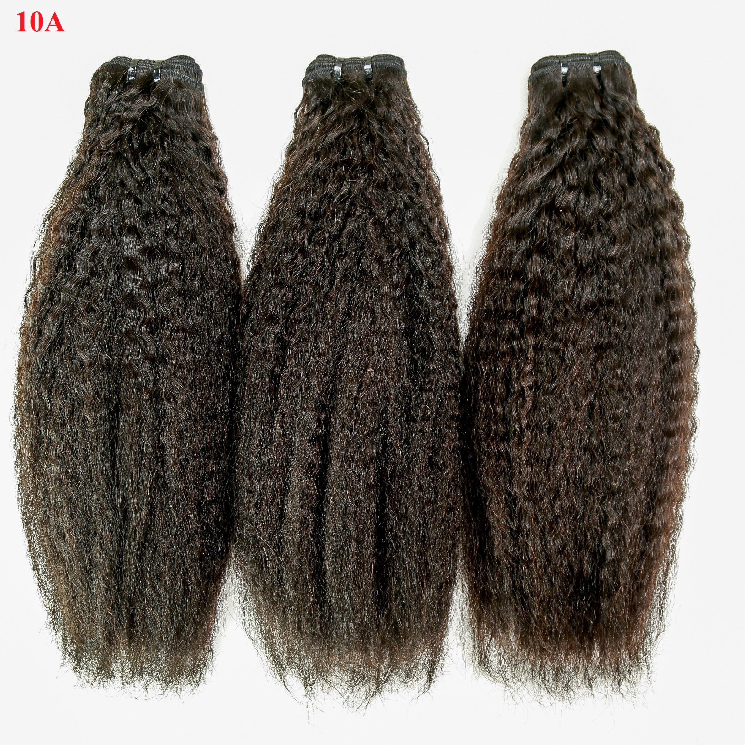 XBL Hair 9A/10A12A Kinky Straight Human Hair Bundles with 5x5 Closure