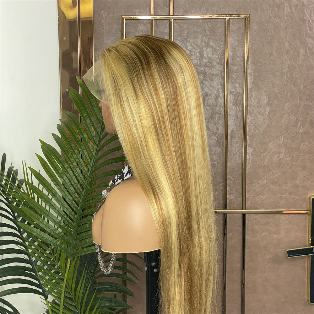 XBL Hair Highlight Honey Blonde Wig 30/613 13x4 Lace Front Wig Straight Lace Front Wig