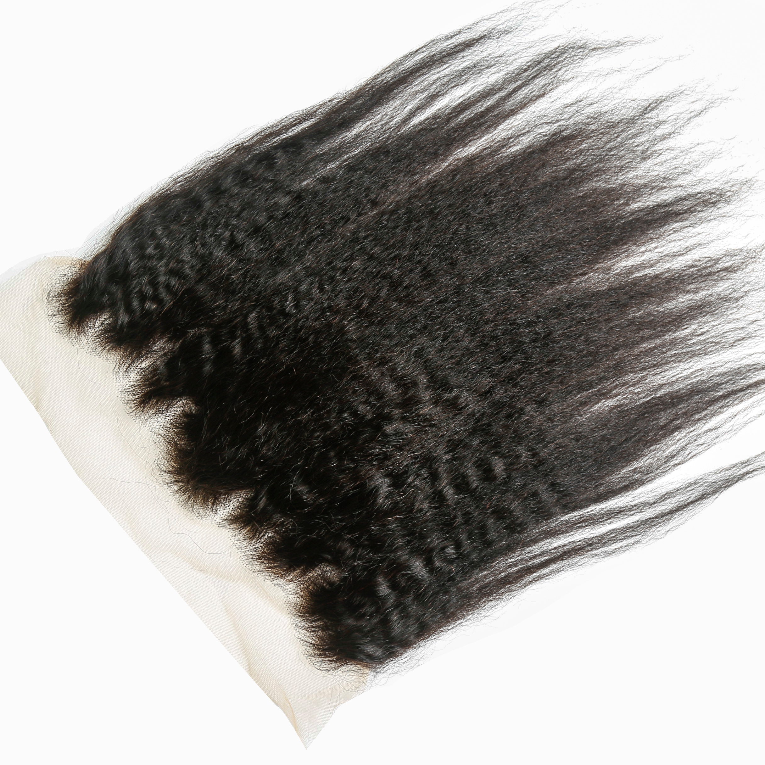XBL Hair 13x6 Transparent Lace Frontal Kinky Straight Knots Pre-plucked Hairline