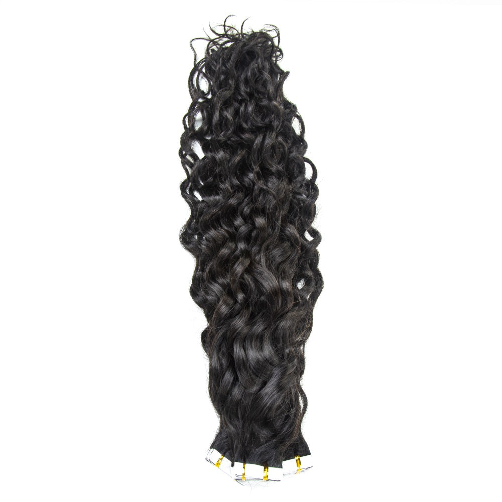 XBL Hair Unprocessed Raw Virgin Tape ins Indian Water Wave Tape In Hair Extensions 100% Human Hair