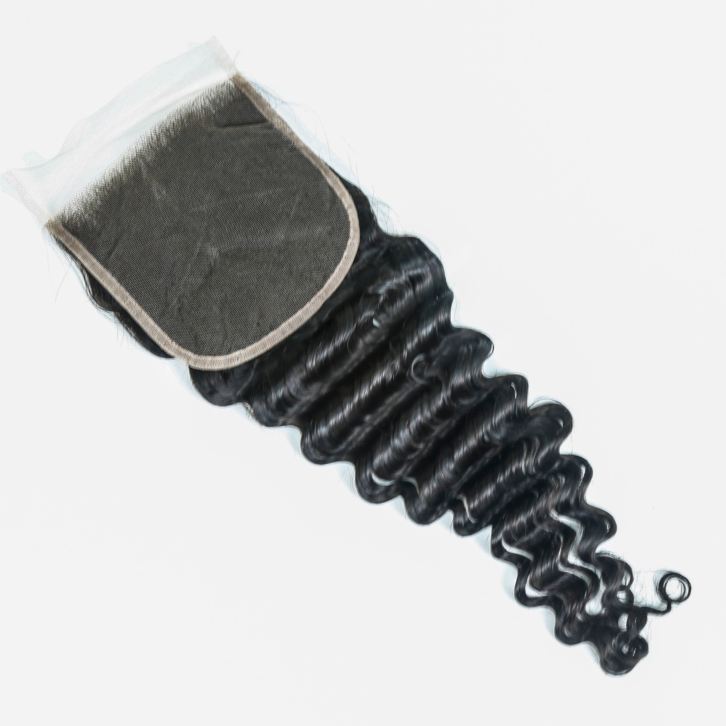 XBL Hair 5x5 Transparent Lace Closure Deep Wave Natural Black