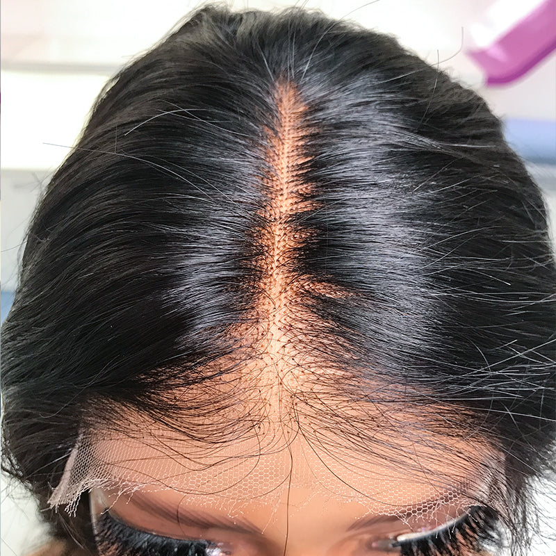 XBLhair Glueless 5x5 HD Closure Wig Pineapple Wave 200% Density with Bleached Knots