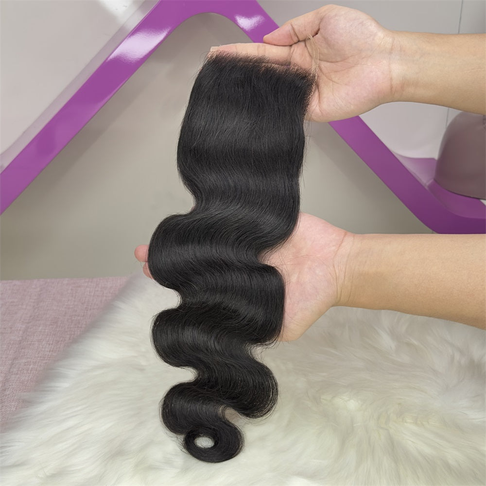 XBL Hair 4x4 HD Lace Closure Body Wave Wave Small Knots Free Part