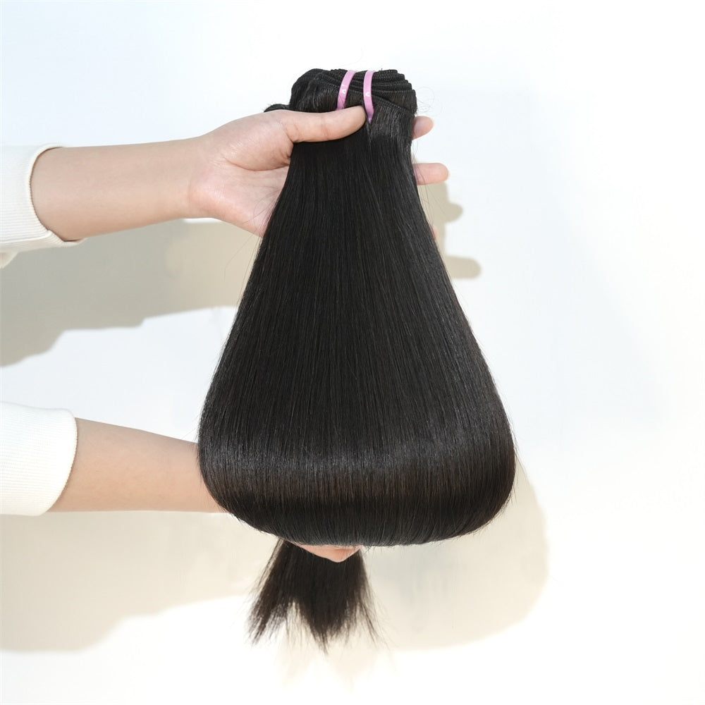 XBLhair Miss Fantastic Tegular Density Younger Raw Hair 3 Bundles Straight Wave 100% One Donor Human Raw Hair