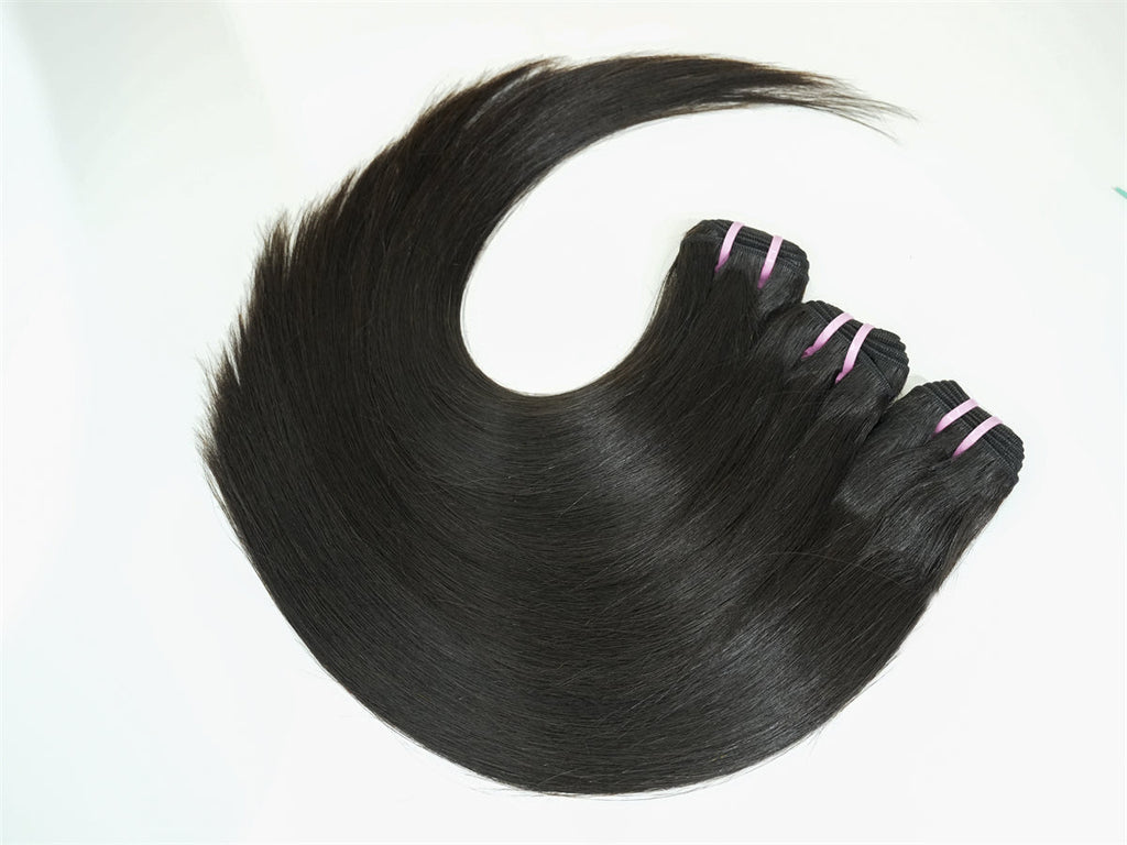 XBLhair Miss Fantastic Tegular Density Younger Raw Hair 3 Bundles Straight Wave 100% One Donor Human Raw Hair
