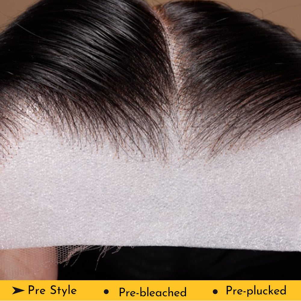XBLHair 3D Fitted Wig Straight Wave 13x6 HD Lace Frontal Small Cap Fit Your Forehead Snugly Wig with Baby Hair